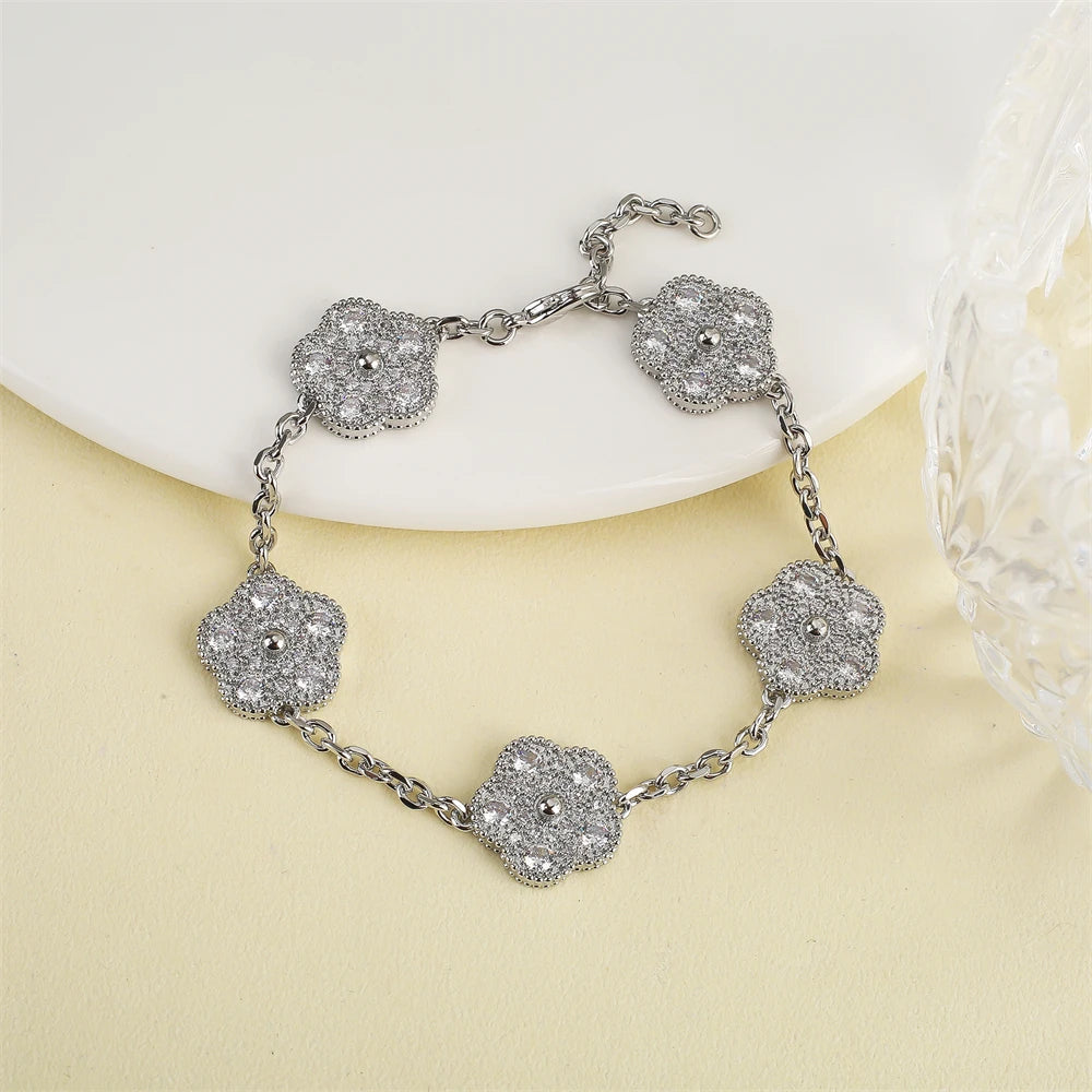 Diamond Flower Bracelet