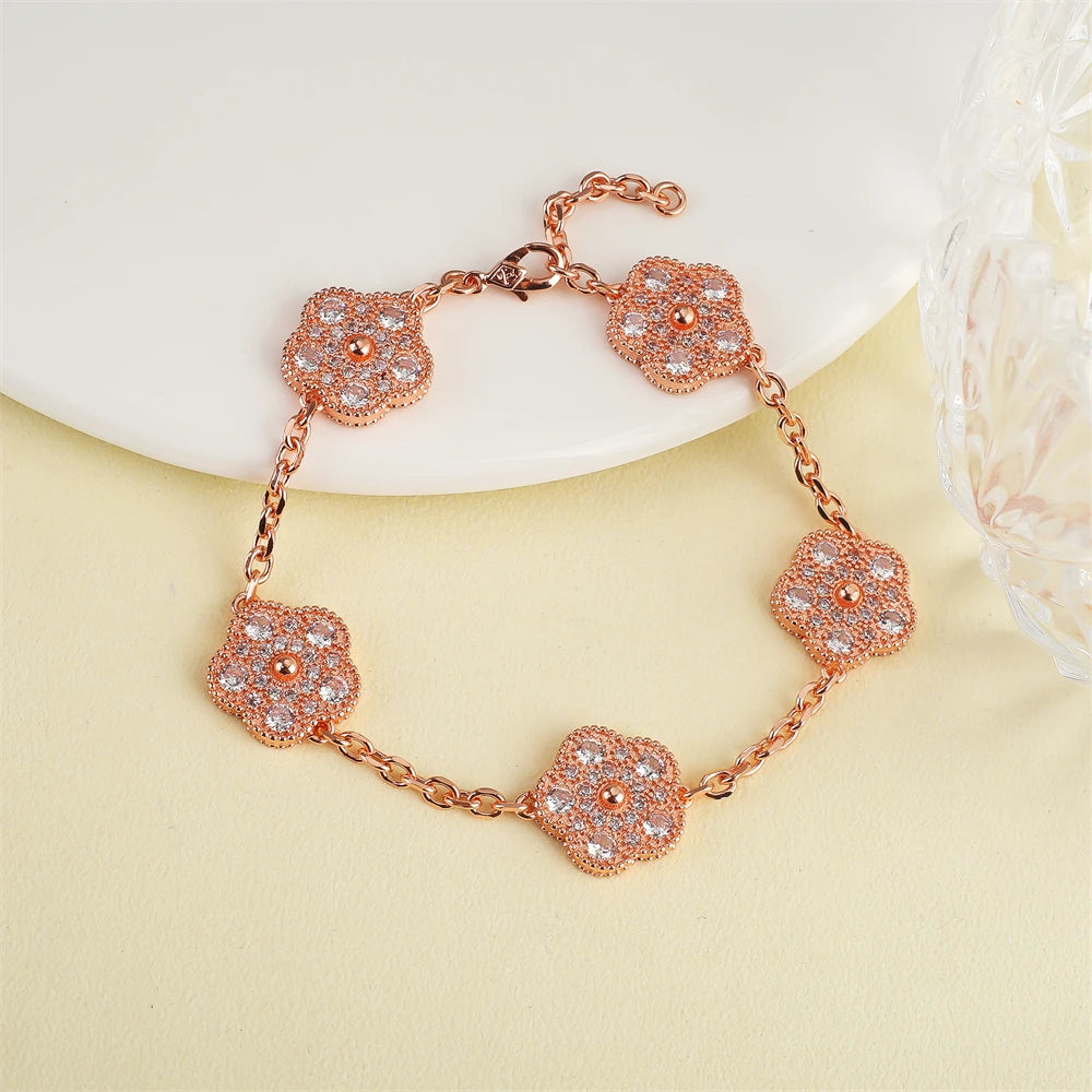 Diamond Flower Bracelet