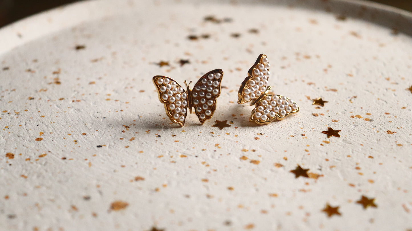 Butterfly of Pearls Earrings