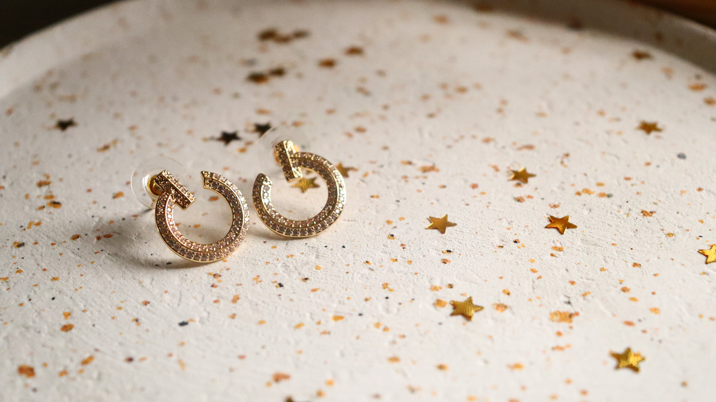 Strass Nail Earrings