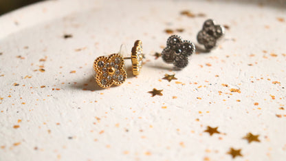 Strass Clover Earrings