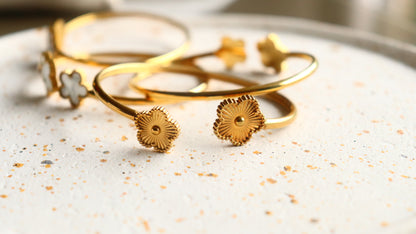 Pretty Flower Bangle Cuff