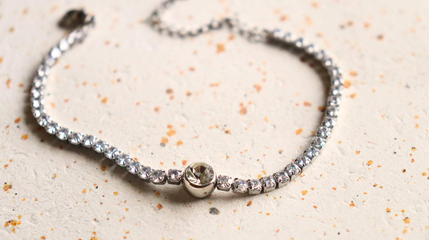 Silver Diamond Bracelet